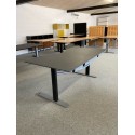 Hæve-sænke-skrivebord grå linoleum 160cm