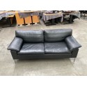 Læder sofa sort 2 pers