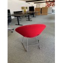 Lounge stol rød stof