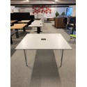 Konferencebord hvid kompakt laminat 150x150 cm