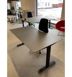 Hæve-sænke-skrivebord antracit laminat 160cm PÅ TILBUD NU!