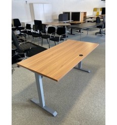 Hæve-sænke-skrivebord valnød laminat 160cm