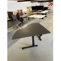 Hæve-sænke-skrivebord sort linoleum hjørnebord 150cm