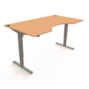 Conset El hæve-sænke skrivebord 160x100 cm med centerbue.