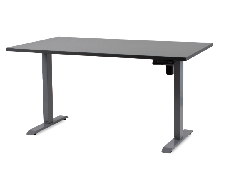 El hæve sænkebord, Skrivebord, Antracit, 160 x 80 cm