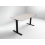 Hæve - sænkebord hvid sort stel 140x80
