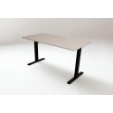 Hæve - sænkebord hvid sort stel 140x80