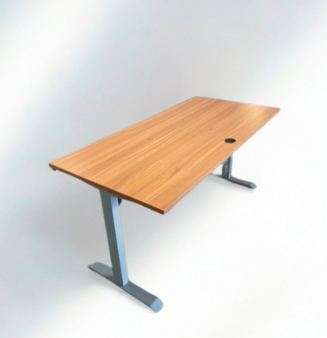 Hæve-sænke-skrivebord valnød laminat 160cm