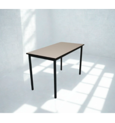 Sidebord, fast skrivebord, hvid