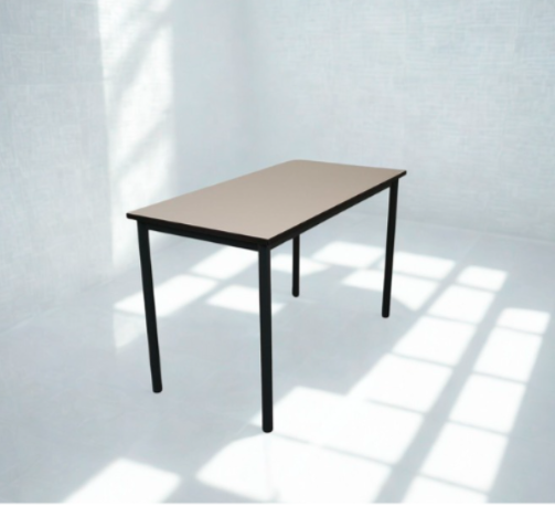 Sidebord, fast skrivebord, hvid