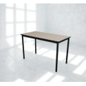 Sidebord, fast skrivebord, hvid
