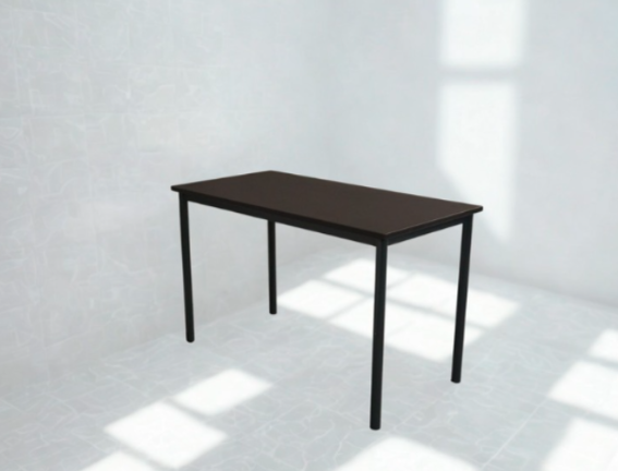 Sidebord, fast skrivebord, sort, brugt