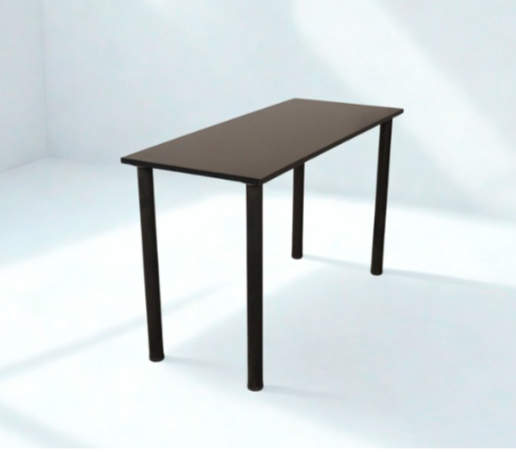 Sidebord, fast skrivebord, sort, Nyt