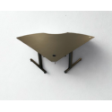 Hæve-sænke-skrivebord sort linoleum hjørnebord 150cm