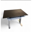 Hæve- sænkebord 120 x 90 sort laminat