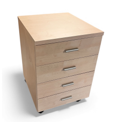 Skuffekassette i ahorn med 4 skuffer