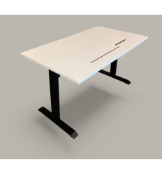 Dencon delta el hæve sænke bord hvid