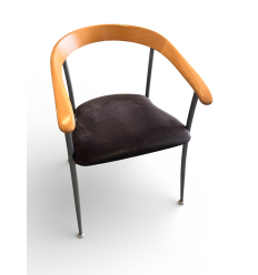 Konferencestol bøg med antracit alcantara sæde