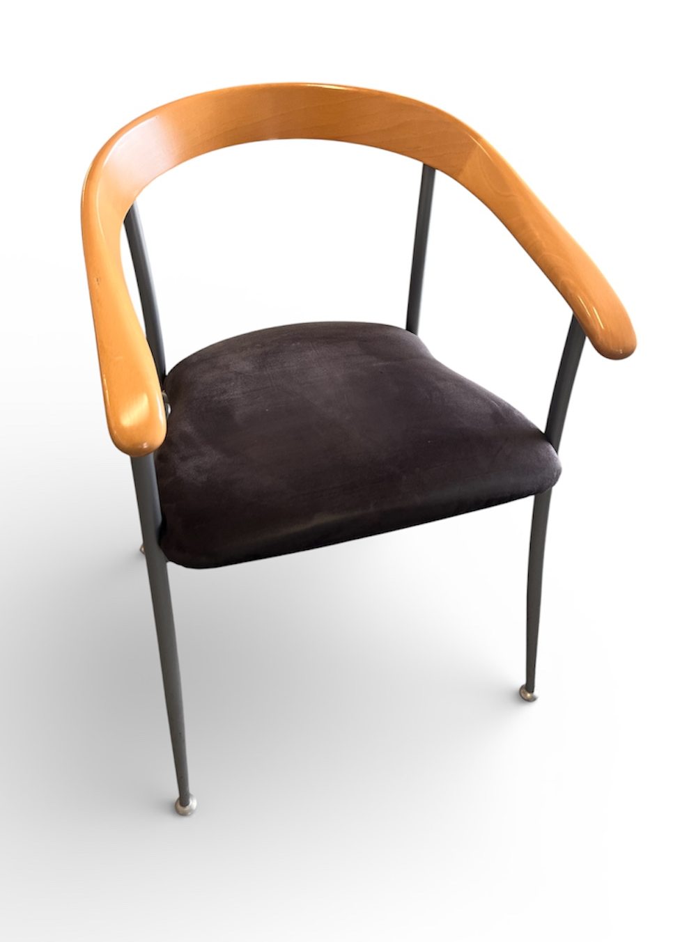 Konferencestol bøg med antracit alcantara sæde